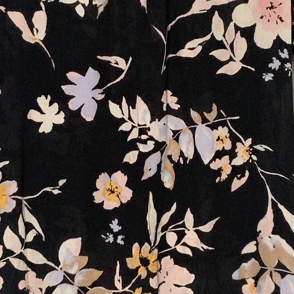 Anthropologie Band of Gypsies Women Small Cold Shoulder Black Floral Dress NEW - Picture 3 of 7